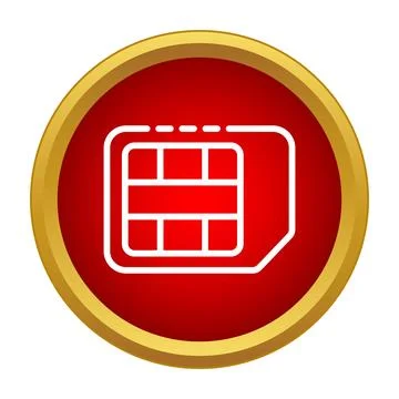 Sim card icon for mobile communication technology Illustrazione stock