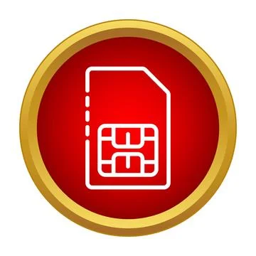 Sim card icon for mobile communication technology Illustrazione stock