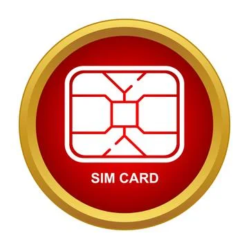 Sim card icon for mobile communication and technology Illustrazione stock
