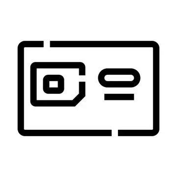 Sim card icon for mobile communication and global connectivity Stock Illustration
