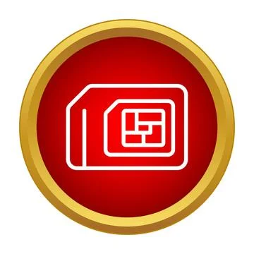 Sim card icon for mobile communication technology Illustrazione stock