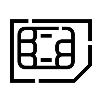 Sim card icon for mobile data communication Stock Illustration