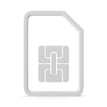 Sim card icon modern 3d render イラスト素材
