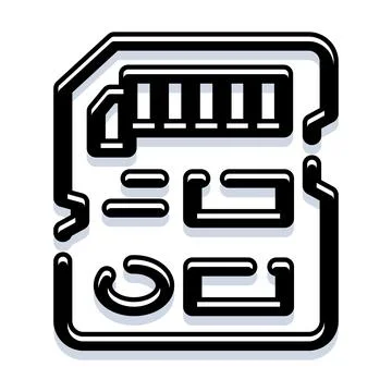 Sim card icon providing mobile telecommunication connectivity Stock Illustration