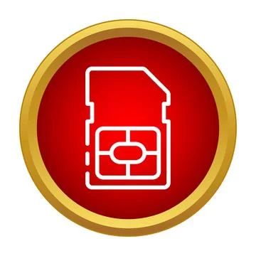 Sim card icon providing mobile network connectivity concept Stock Illustration