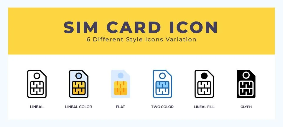 Sim card icon set. vector illustration. Stock Illustration