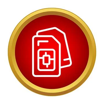 Sim card icon showing mobile device connectivity Stock Illustration