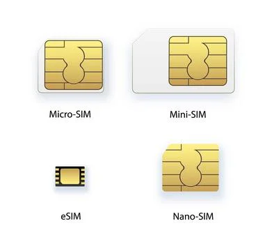 SIM card icon symbol concept. new chip mobile cellular communication technology Stock Illustration