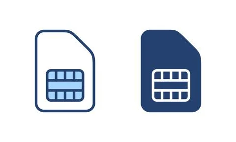 Sim card icon vector. dual sim card sign and symbol Stock Illustration