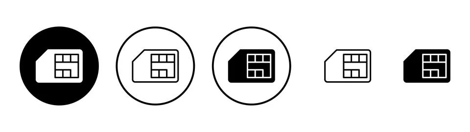Sim card icon vector. dual sim card sign and symbol Stock Illustration