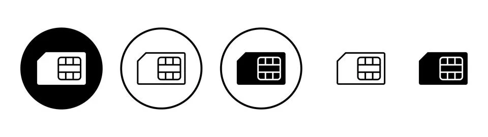 Sim card icon vector. dual sim card sign and symbol Stock Illustration