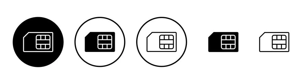 Sim card icon vector. dual sim card sign and symbol Stock Illustration