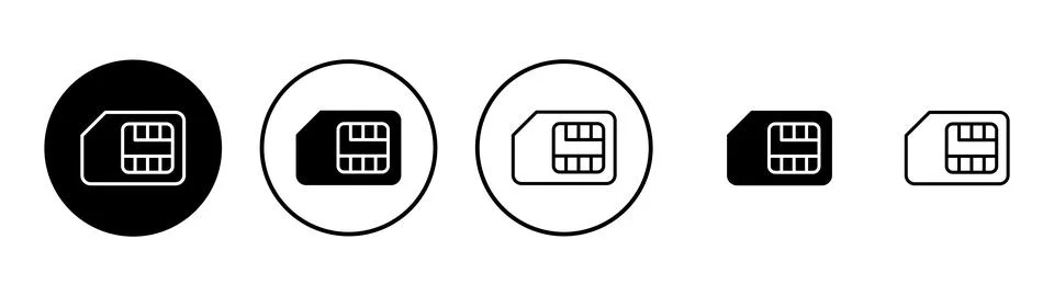 Sim card icon vector. dual sim card sign and symbol Stock Illustration