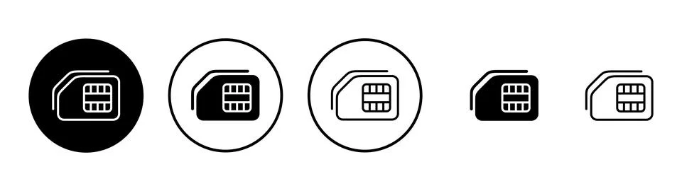 Sim card icon vector. dual sim card sign and symbol Stock Illustration