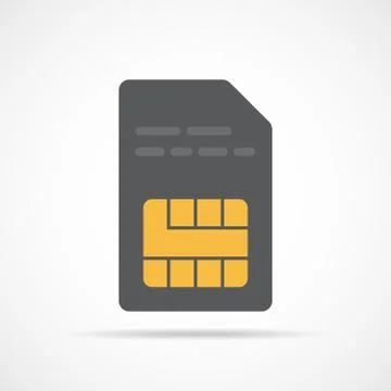 SIM card icon. Vector Illustration. Stock Illustration