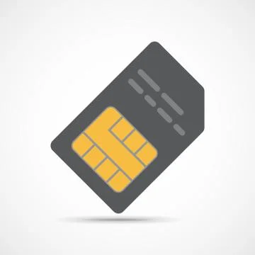 SIM card icon. Vector Illustration. Stock Illustration