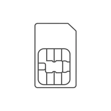 SIM card icon. Vector illustration, flat design. Stock Illustration