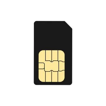SIM card icon. Vector illustration, flat design. Stock Illustration