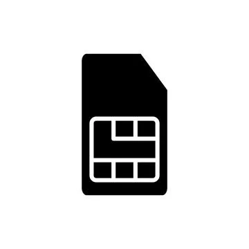 Sim card icon vector illustration. dual sim card sign and symbol Illustrazione stock