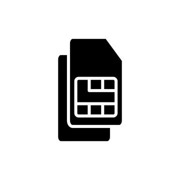 Sim card icon vector illustration. dual sim card sign and symbol Stock Illustration
