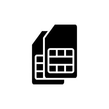 Sim card icon vector illustration. dual sim card sign and symbol Stock Illustration