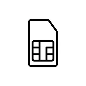 Sim card icon vector illustration. dual sim card sign and symbol Stock Illustration