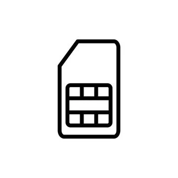 Sim card icon vector illustration. dual sim card sign and symbol Stock Illustration