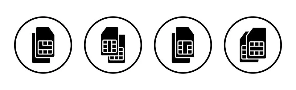 Sim card icon vector illustration. dual sim card sign and symbol 스톡 일러스트