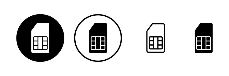 Sim card icon vector illustration. dual sim card sign and symbol 스톡 일러스트