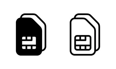 Sim card icon vector. SIM icon Stock Illustration