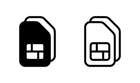 Sim card icon vector. SIM icon Stock Illustration