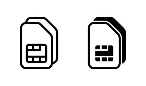 Sim card icon vector. SIM icon Stock Illustration