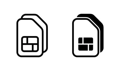 Sim card icon vector. SIM icon Stock Illustration