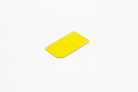 Sim card isoalted on white background with selective focus Stock Photos