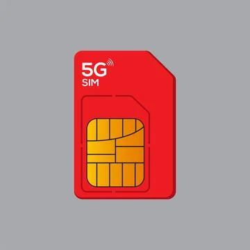 Sim card isolated on white Stock Illustration