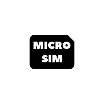 Sim Card, Micro Gsm Chip, Simcard. Flat Vector Icon illustration. Simple black Stock Illustration