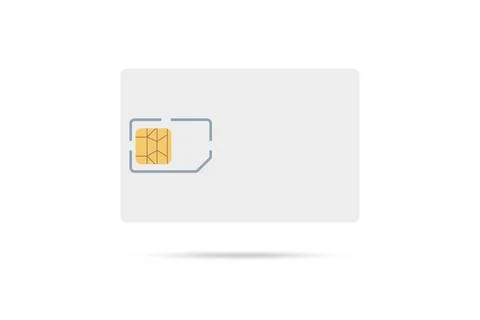 Sim card object realistic vector icon Illustrazione stock