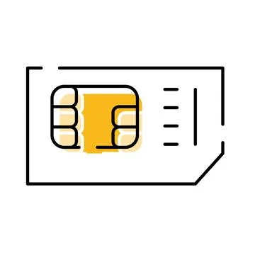 Sim card providing wireless mobile network connectivity 스톡 일러스트