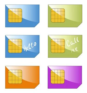 SIM card set Stock Illustration