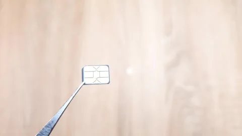 SIM card. Sim card for calls, smartphone, mobile communication. Stock Footage 280581349