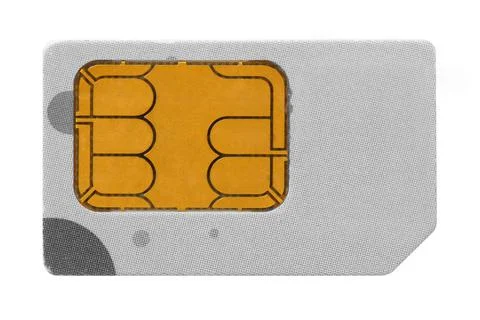 SIM Card SIM card close-up isolated over white background Copyright: xZoon... Stock Photos