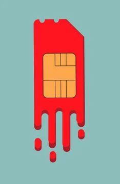 SIM card for Smartphone Stock Illustration