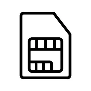 SIM Card. Subscriber Identity Module Card. Vector. Stock Illustration