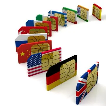 SIM-card of the various states Illustration