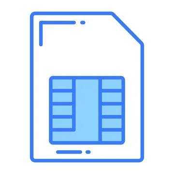 Sim card vector design in editable style, subscriber identification module イラスト素材