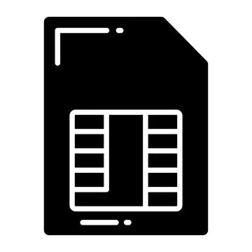 Sim card vector design in editable style, subscriber identification module イラスト素材