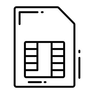 Sim card vector design in editable style, subscriber identification module イラスト素材