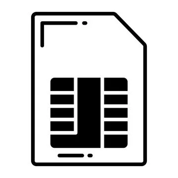 Sim card vector design in editable style, subscriber identification module イラスト素材