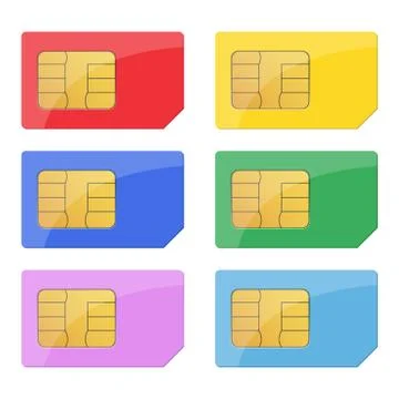 Sim card vector design illustration isolated on white background Stock Illustration
