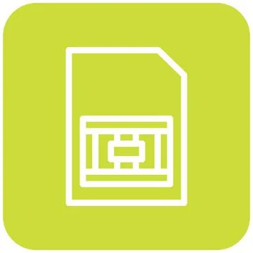 Sim Card Vector Icon Design Illustration Stock Illustration
